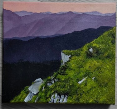 Pintura titulada "Mountains home" por Vesnovskaya, Obra de arte original, Acrílico