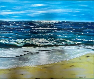 Pittura intitolato "Sea" da Oksana Perepelytsia, Opera d'arte originale, Olio