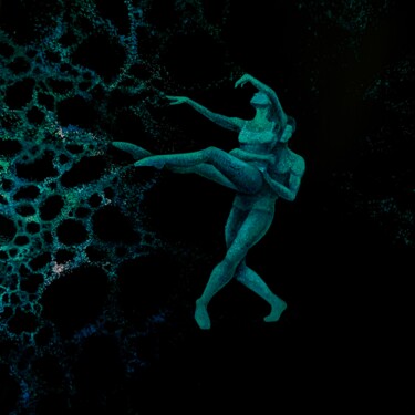 Картина под названием "Pulse-01" - Vesta Shi, Подлинное произведение искусства, Акрил Установлен на Деревянная рама для носи…