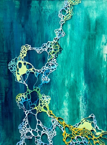 Картина под названием "Metamorphosis of th…" - Vesta Shi, Подлинное произведение искусства, Акрил Установлен на Деревянная р…