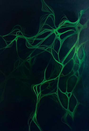 Картина под названием "Energy Forest" - Vesta Shi, Подлинное произведение искусства, Акрил Установлен на Деревянная рама для…