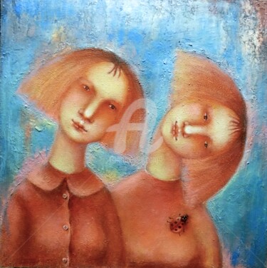 Painting titled "насекомое" by Svetlana Bochkareva, Original Artwork, Acrylic