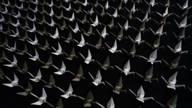 Fotografia intitulada "Origami Extinction…" por Vethan Sautour, Obras de arte originais, Fotografia digital Montado em Cartão