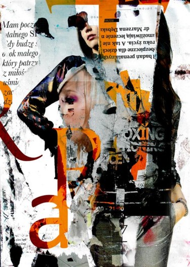 Grafika cyfrowa / sztuka generowana cyfrowo zatytułowany „Muse” autorstwa Tomasz Rolko, Oryginalna praca, Kolaże