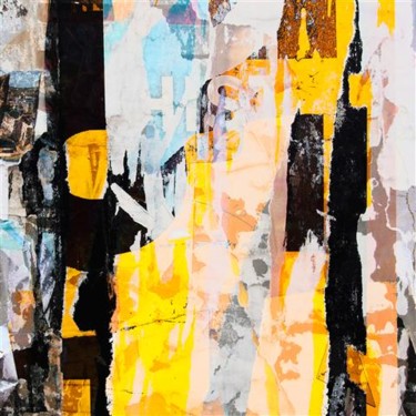 Digitale Kunst getiteld "The yellowish histo…" door Tomasz Rolko, Origineel Kunstwerk, Collages