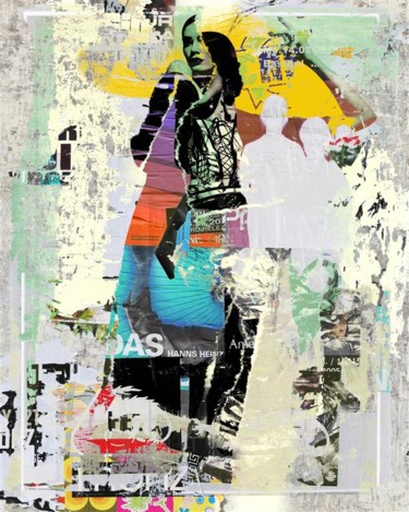 Digital Arts titled "La danse de rue" by Tomasz Rolko, Original Artwork, Collages