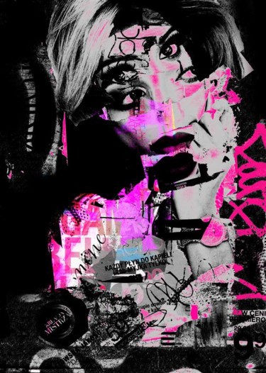 Digital Arts titled "Moulin Rouge" by Tomasz Rolko, Original Artwork, Collages