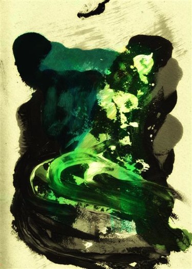 Grafika cyfrowa / sztuka generowana cyfrowo zatytułowany „Emerald lake” autorstwa Tomasz Rolko, Oryginalna praca, 2D praca c…