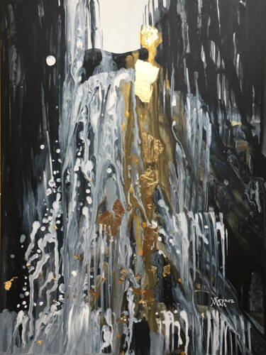 Картина под названием "Dawn over the water…" - Natalia Veyner, Подлинное произведение искусства, Акрил