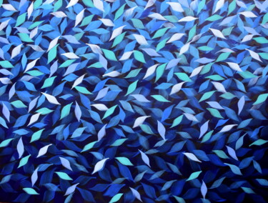 Картина под названием "Night Symphony" - Eva Pearl, Подлинное произведение искусства, Акрил Установлен на Деревянная рама дл…