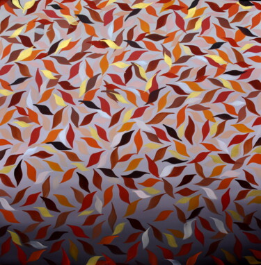 Картина под названием "Autumn Evening" - Eva Pearl, Подлинное произведение искусства, Акрил Установлен на Деревянная рама дл…