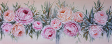 제목이 "Full Bloom"인 미술작품 Eva Pearl로, 원작, 아크릴 나무 들것 프레임에 장착됨