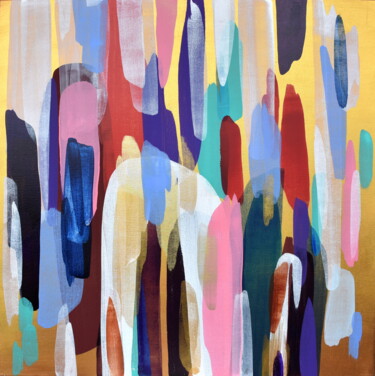 Картина под названием "Abundance" - Eva Pearl, Подлинное произведение искусства, Акрил Установлен на Деревянная рама для нос…