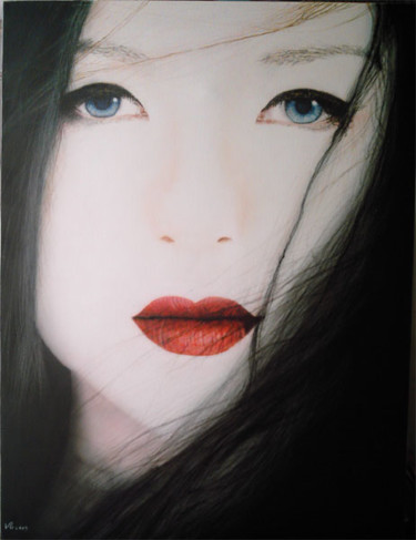 Pittura intitolato "Geisha" da Vg-Art, Opera d'arte originale, Acrilico