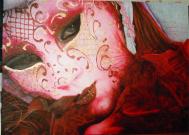 Pittura intitolato "Mask" da Vg-Art, Opera d'arte originale, Acrilico