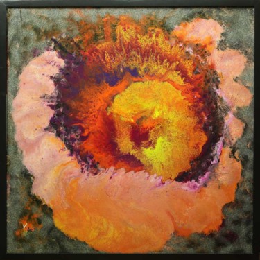 Peinture intitulée "Volcan d'émotions" par Vgas, Œuvre d'art originale, Acrylique