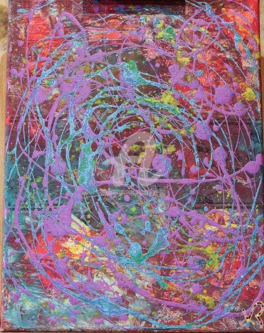 Peinture intitulée "Le cerveau qui satu…" par Vi Ro, Œuvre d'art originale, Acrylique