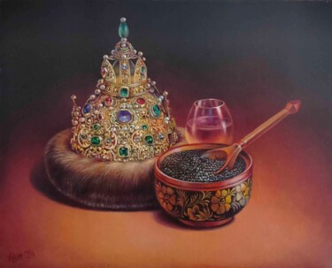 Painting titled "русский стиль" by Viacheslav Kiselev, Original Artwork, Oil