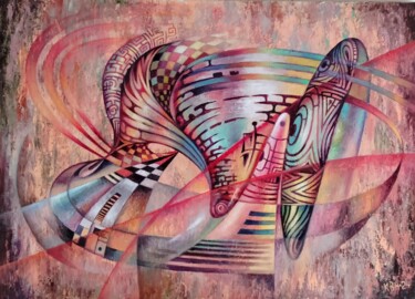 Malerei mit dem Titel "Горизонт паралельно…" von Viacheslav Kiselev, Original-Kunstwerk, Öl