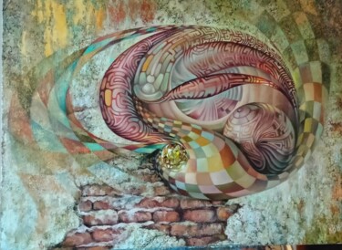 Картина под названием "Стена-2" - Вячеслав Киселев, Подлинное произведение искусства, Масло