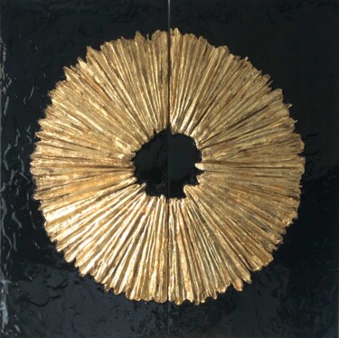 Sculpture intitulée "Golden circle." par Viacheslav Zaykin, Œuvre d'art originale, Plâtre