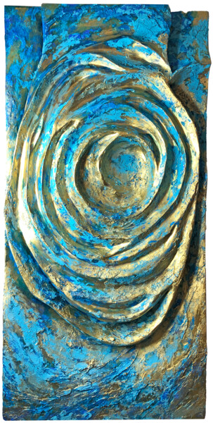 Sculpture titled "Whirling." by Viacheslav Zaykin, Original Artwork, Plaster