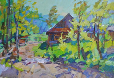 Painting titled "весенний полдень" by Viacheslaw Pereta, Original Artwork, Oil