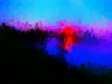 Arts numériques intitulée "Sunrise at the lake…" par Viajacobi, Œuvre d'art originale, Travail numérique 2D