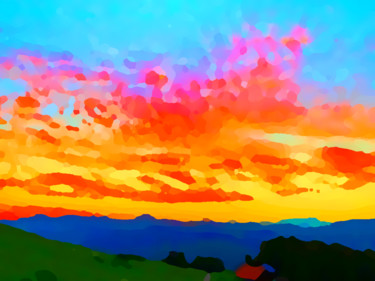 Digital Arts titled "Daybreak on the Mou…" by Viajacobi, Original Artwork, 2D Digital Work
