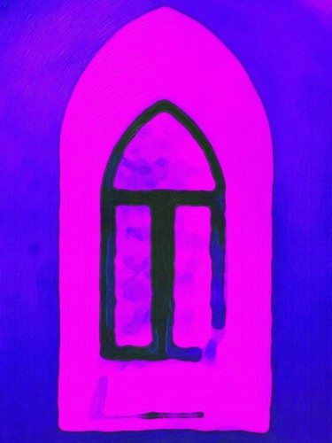 Digital Arts titled "The Chapel Window" by Viajacobi, Original Artwork, Digital Painting