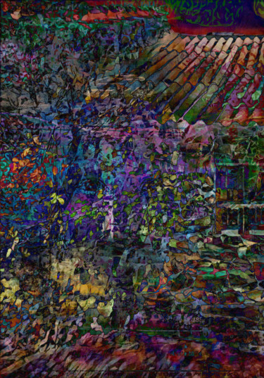 Digitale Kunst mit dem Titel "All under one Roof" von Viajacobi, Original-Kunstwerk, Digitale Malerei