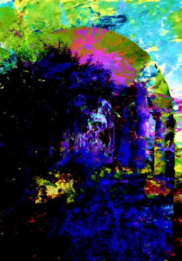 Digital Arts titled "Morning Arches" by Viajacobi, Original Artwork, Digital Painting
