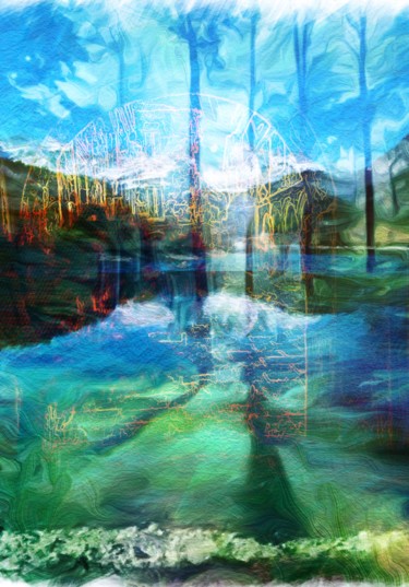 Grafika cyfrowa / sztuka generowana cyfrowo zatytułowany „Reflection” autorstwa Viajacobi, Oryginalna praca, Malarstwo cyfro…