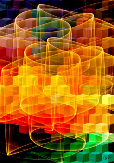 Grafika cyfrowa / sztuka generowana cyfrowo zatytułowany „Neon Lights” autorstwa Viajacobi, Oryginalna praca, Malarstwo cyfr…