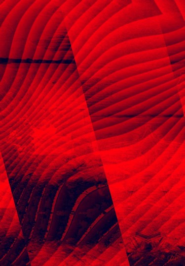 Digitale Kunst mit dem Titel "Waves of Red" von Viajacobi, Original-Kunstwerk, Digitale Malerei