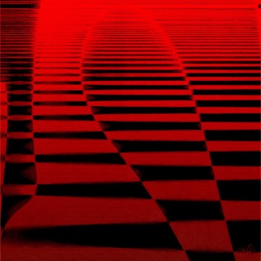 Digitale Kunst getiteld "Steps in Red" door Viajacobi, Origineel Kunstwerk, Digitaal Schilderwerk
