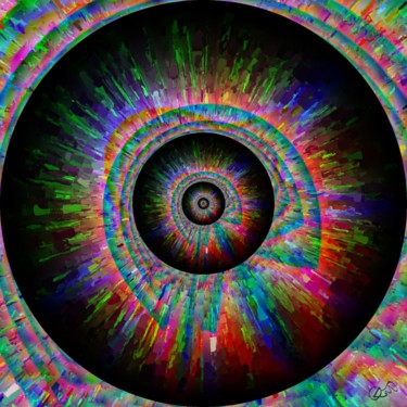 Arts numériques intitulée "L’œil coloré" par Viajacobi, Œuvre d'art originale, Peinture numérique