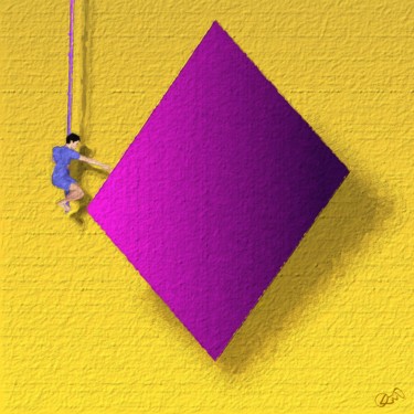 Arts numériques intitulée "The Purple Carré. R…" par Viajacobi, Œuvre d'art originale, Peinture numérique