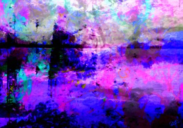 Arts numériques intitulée "El Lago Violeta" par Viajacobi, Œuvre d'art originale, Peinture numérique