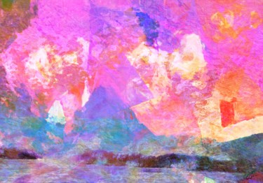 Arte digitale intitolato "Montagnes et Vallée…" da Viajacobi, Opera d'arte originale, Pittura digitale