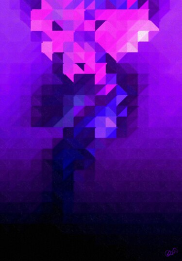 Digital Arts titled "La Fleurette Violet…" by Viajacobi, Original Artwork, Digital Painting