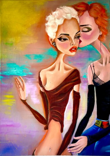 Картина под названием "Models - love - life" - Vicca, Подлинное произведение искусства, Масло