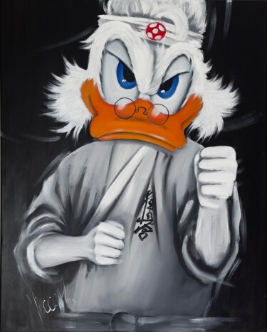 Pintura intitulada "Scrooge is a karate…" por Vicca, Obras de arte originais, Óleo