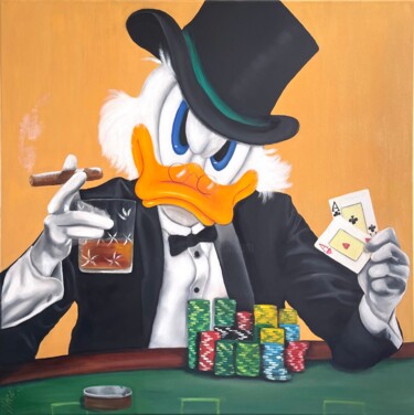 绘画 标题为“let's play blackjac…” 由Vicca, 原创艺术品, 油