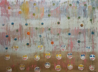 Pintura intitulada "Llueven sorisas" por Vicente Hijo De Luna, Obras de arte originais, Acrílico