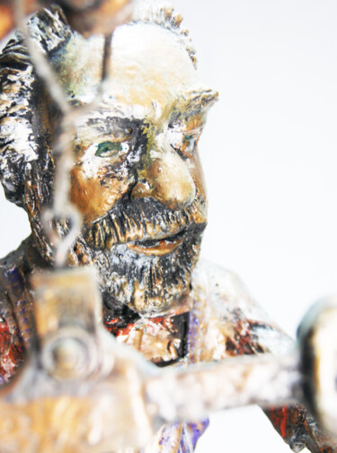 雕塑 标题为“O Peixeiro” 由Vicente Pereira Da Silva (Vicente Silva), 原创艺术品, 聚合物粘土