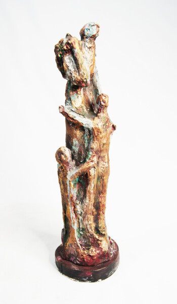 Sculpture titled "Retirantes" by Vicente Pereira Da Silva (Vicente Silva), Original Artwork, Polymer clay