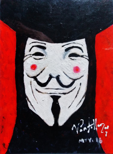 Pintura titulada "026-Anonimo-esgrafi…" por Vicente Portillo O Vincent Of Houston, Obra de arte original