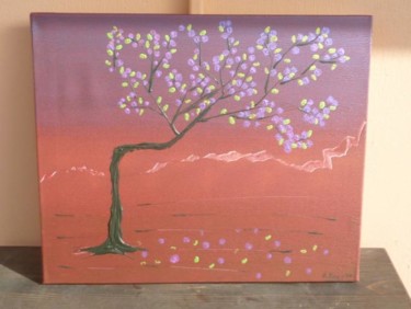 Peinture intitulée "Cerisier du japon e…" par Victor Kuchto, Œuvre d'art originale