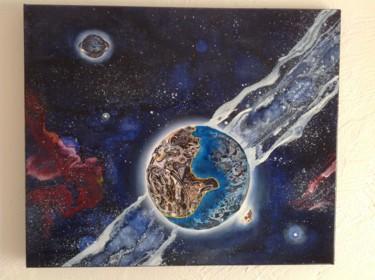 Peinture intitulée "L'espace-temps" par Victor Kuchto, Œuvre d'art originale, Huile